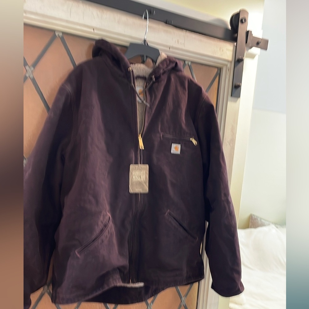 Carhartt Loose-Fit Washed Duck Sherpa-Lined Jacket for Ladies